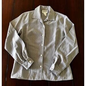 Pendleton Portland Oregon Fitted Button Up Shirt Size 6 Houndstooth No Iron